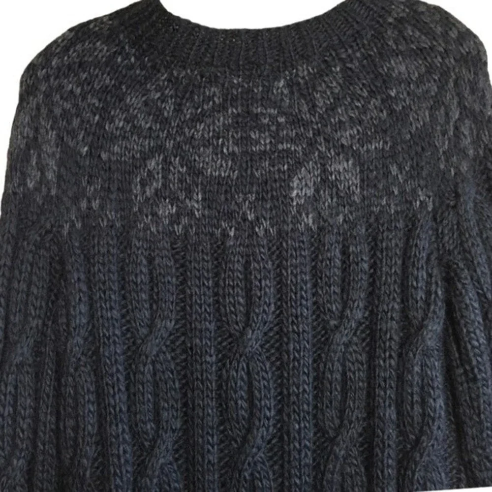 ALLSAINTS SPITALFIELDS Chunky Knit Button Down Norwegian Inspired Cardigan Sz.S